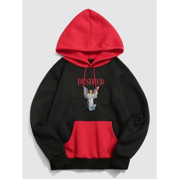 Streetwear Desired Angel Print Fleece-li...