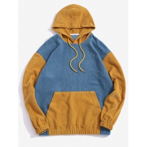 Two Tone Corduroy Hoodie