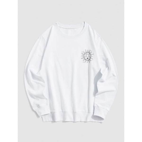 Celestial Sun Print Sweatshirt