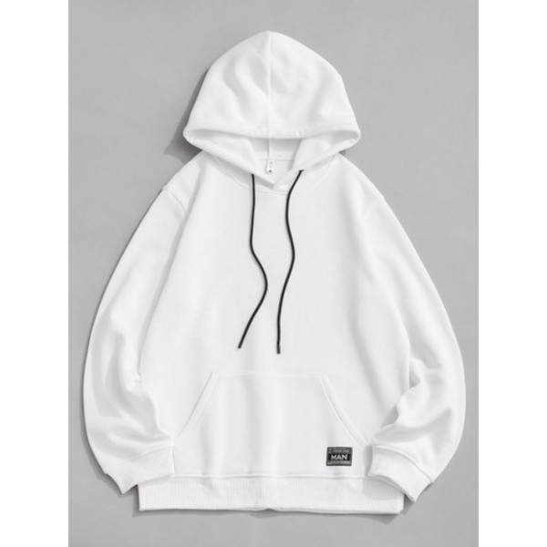 Fleece Lined Letter Graphic Hoodie