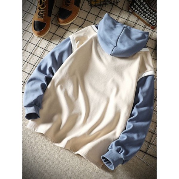 Colorblock Faux Twinset Hoodie