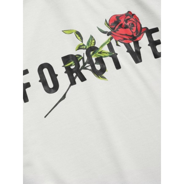 Forgive Rose Pattern Hoodie