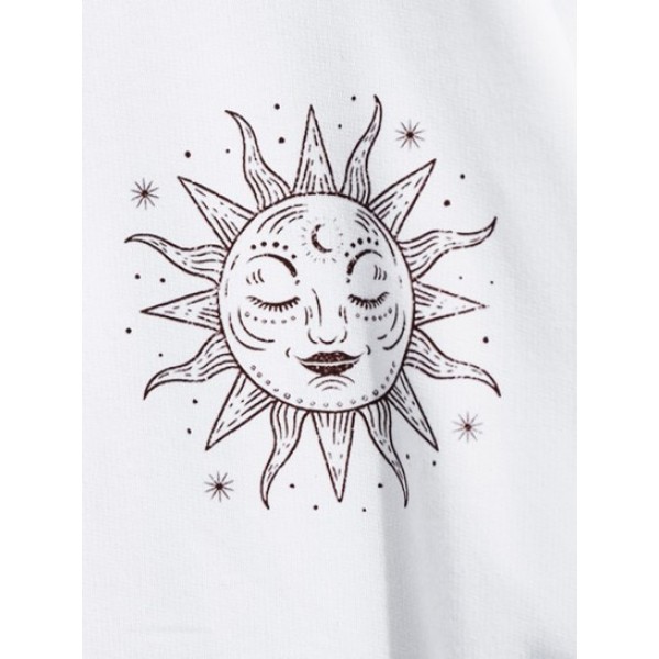 Celestial Sun Print Sweatshirt